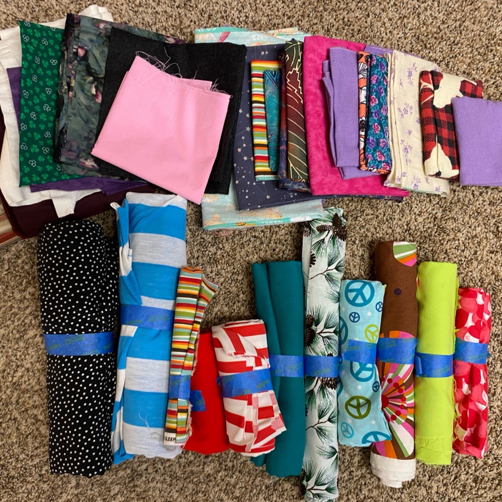 Tons of scrap fabric